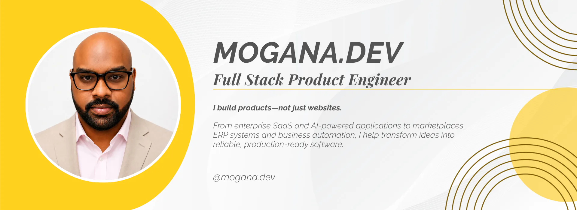 Mogana.dev professional hiring banner